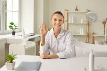 A skin care expert starting her beauty salon business