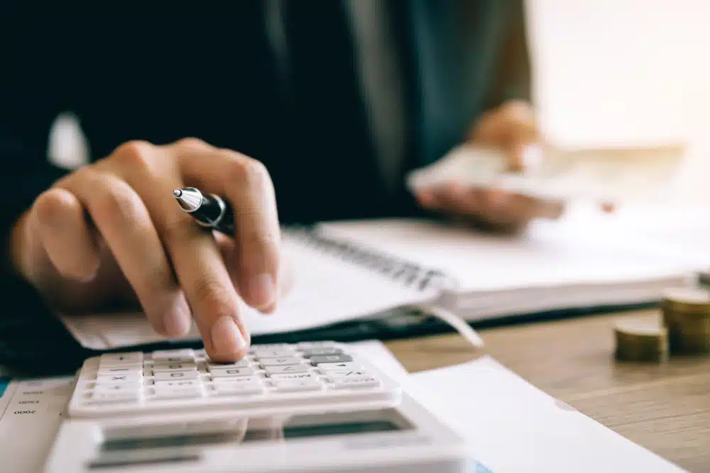 An accountant doing financial planning