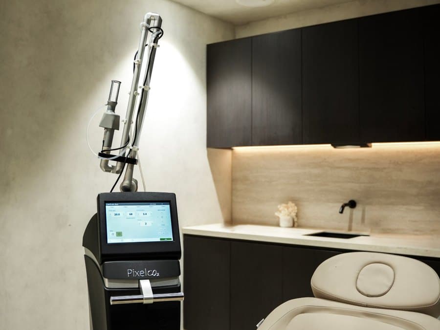 Alma Pixel CO2 with the LiteScan applicator in a treatment room